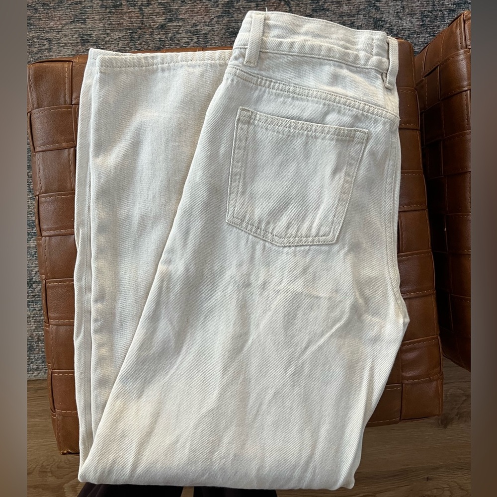 & Other Stories Women's Wide Leg Cream Jeans